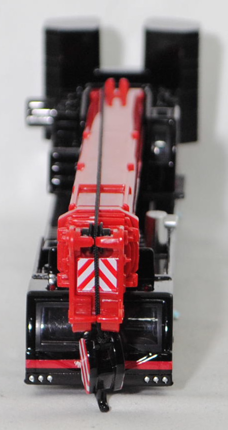 00300 NL LIEBHERR LTM 1400-7.1 Mobilkran (1. Generation, Modell 2005-2022), karminrot/schwarz, MAMMOET / www.mammoet.com, SIKU SUPER, 1:87, Werbeschachtel