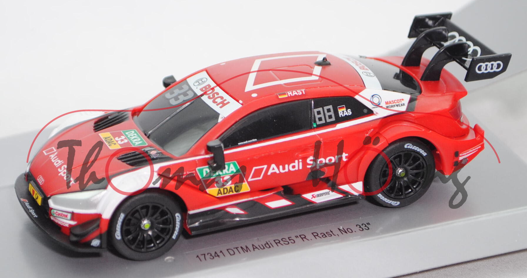 Audi RS 5 DTM F5 2018, rot/weiß/schwarz, Audi Sport Team Rosberg, René Rast, Carrera, 1:43, mb