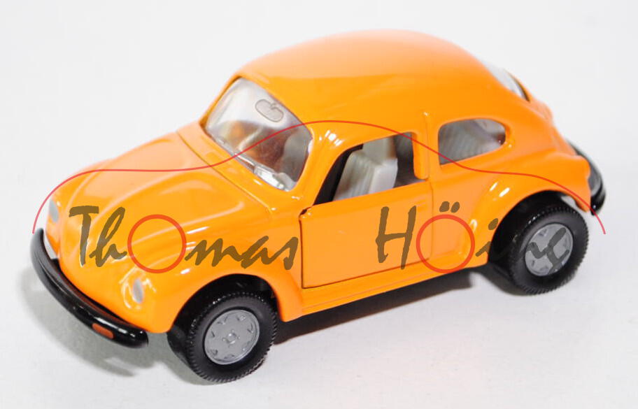 00008 VW Käfer 1303 LS (Typ 13, Modell 1975), pastellorange, innen lichtgrau, Lenkrad lichtgrau, Cha