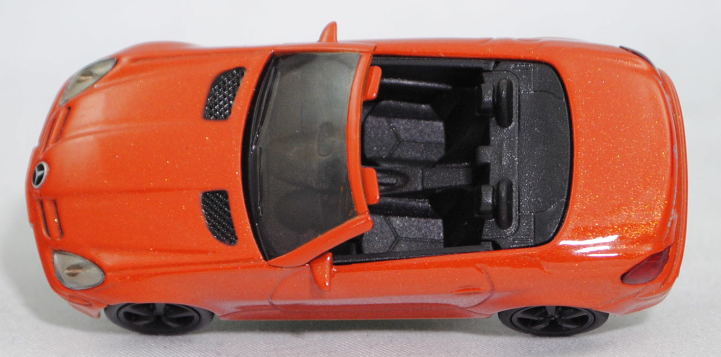 00010 Mercedes-Benz SLK 350 (interne Baureihenbezeichnung R 171, Vor-MoPf, Modell 2004-2008), energy orange metallic, innen schwarz, Bpr. 1002, SIKU SUPER, 1:55, m