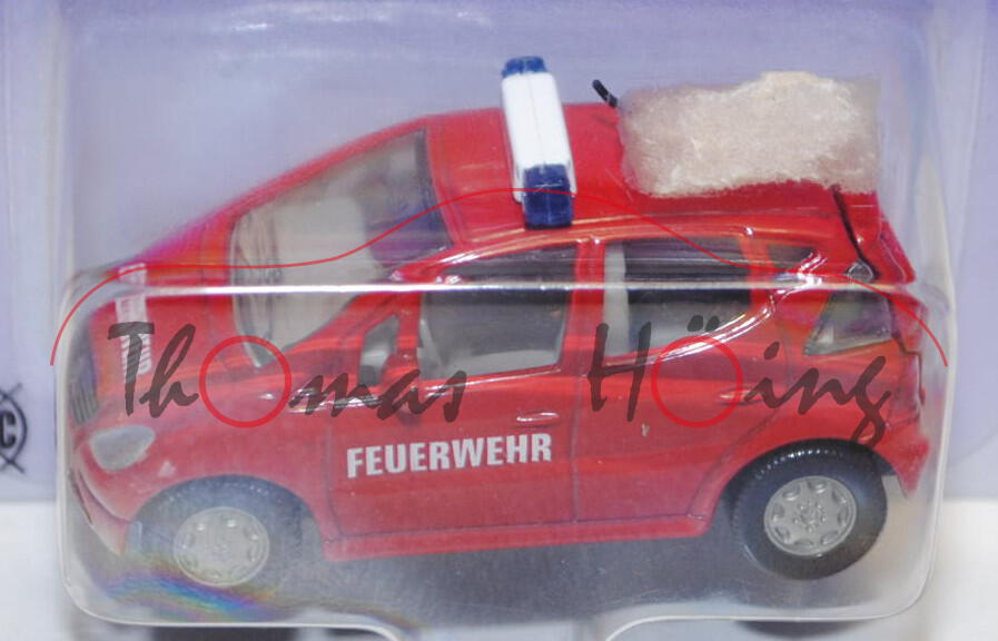 00000 Mercedes-Benz A 160 (Baureihe W 168) Feuerwehr-Vorauswagen, Modell 1997-2001, karminrot, innen