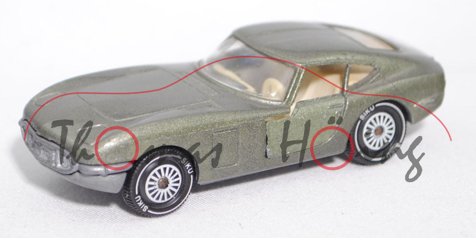 Toyota 2000GT (Typ Coupé, Modell 1967-1970), dunkel-olivgrünmetallic, R11, SIKU Brasilien, ca. 1:60