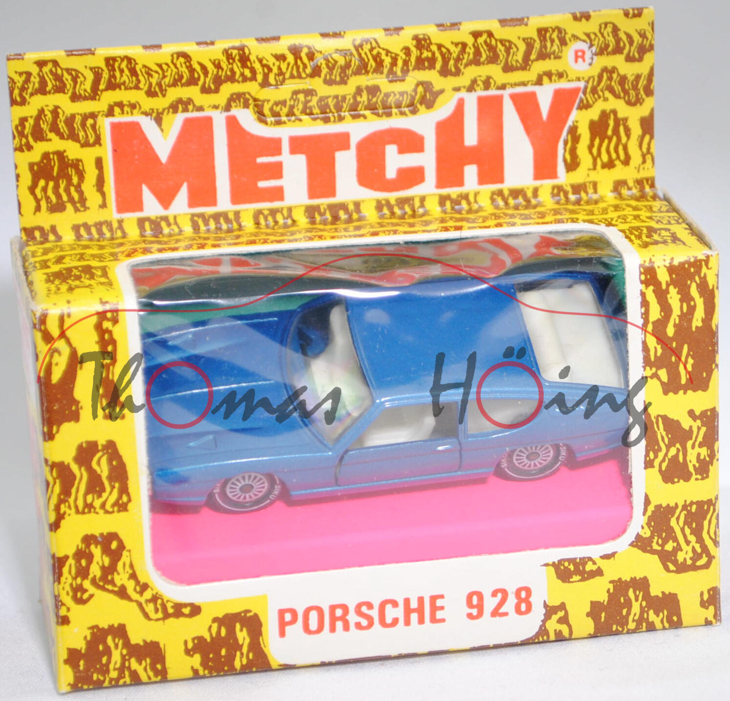 06407 HU Lamborghini Espada 400 GT (Tipo 108, Serie 1 oder S1, Modell 1968-1970), verkehrsblaumetallic, Chassis chrom, Hungary, SIKU Ungarn / Metchy, 1:59, mb Ungarn 2 (Limited Edition)