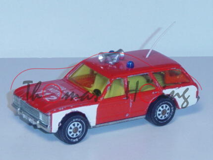 Ford Granada Turnier 3.0 (Mk 1, Typ Granada \'72) Kommando-Wagen, Modell 1972-1975, rot, Druck FEUER