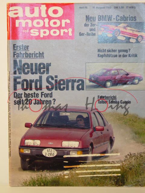 auto motor und sport, Heft 16, 11. August 1982