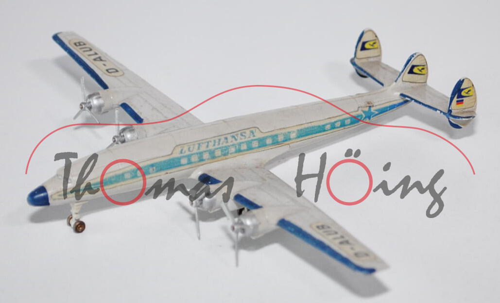 Lockheed L 1649 A Super-Star-Constellation, LUFTHANSA / D-ALUB, Propeller cremeweiß, 1:250, ohne Zet