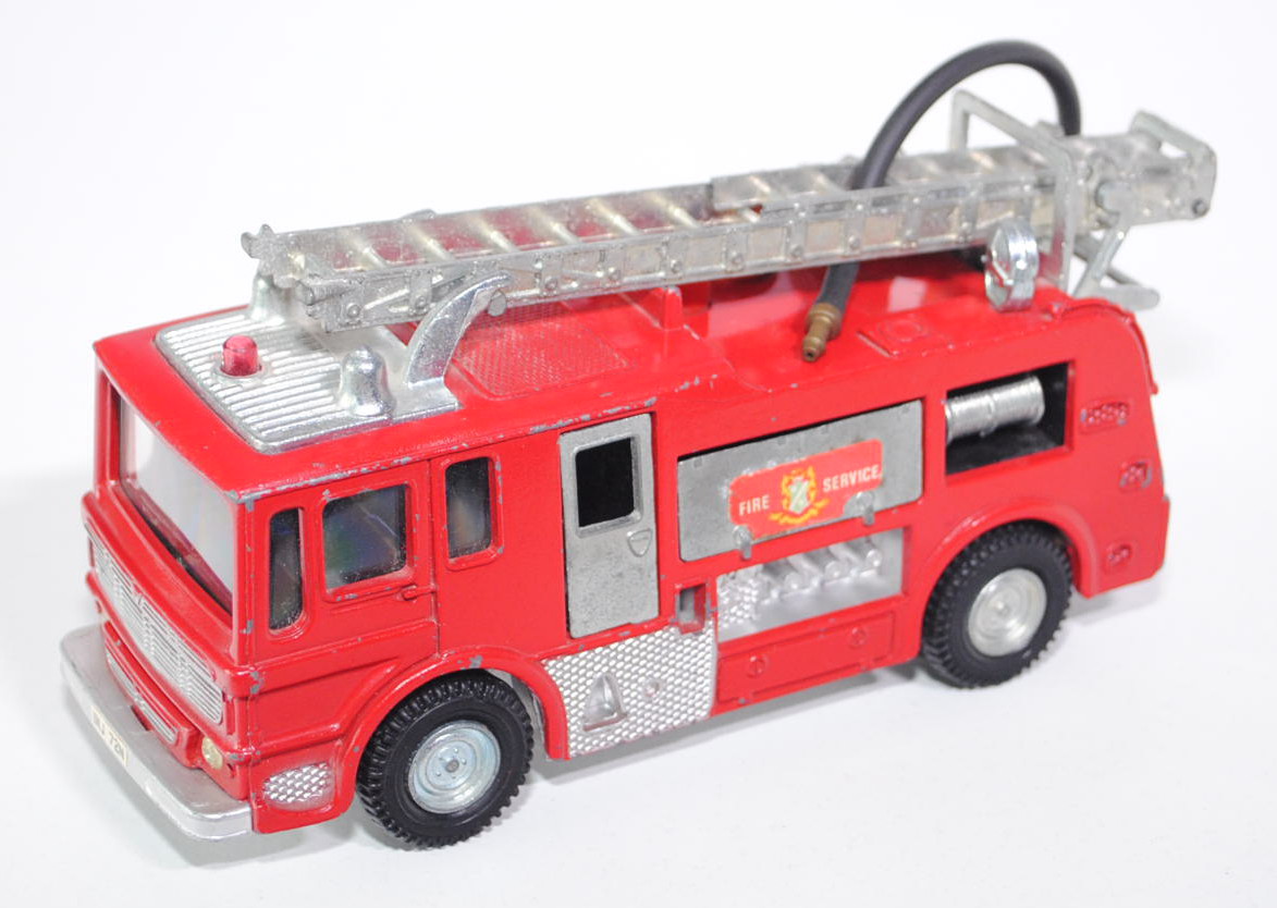 Merryweather Marquis Fire Tender (Feuerwehr Leiterwagen), Modell 1970-1979, karminrot/silber, FIRE S