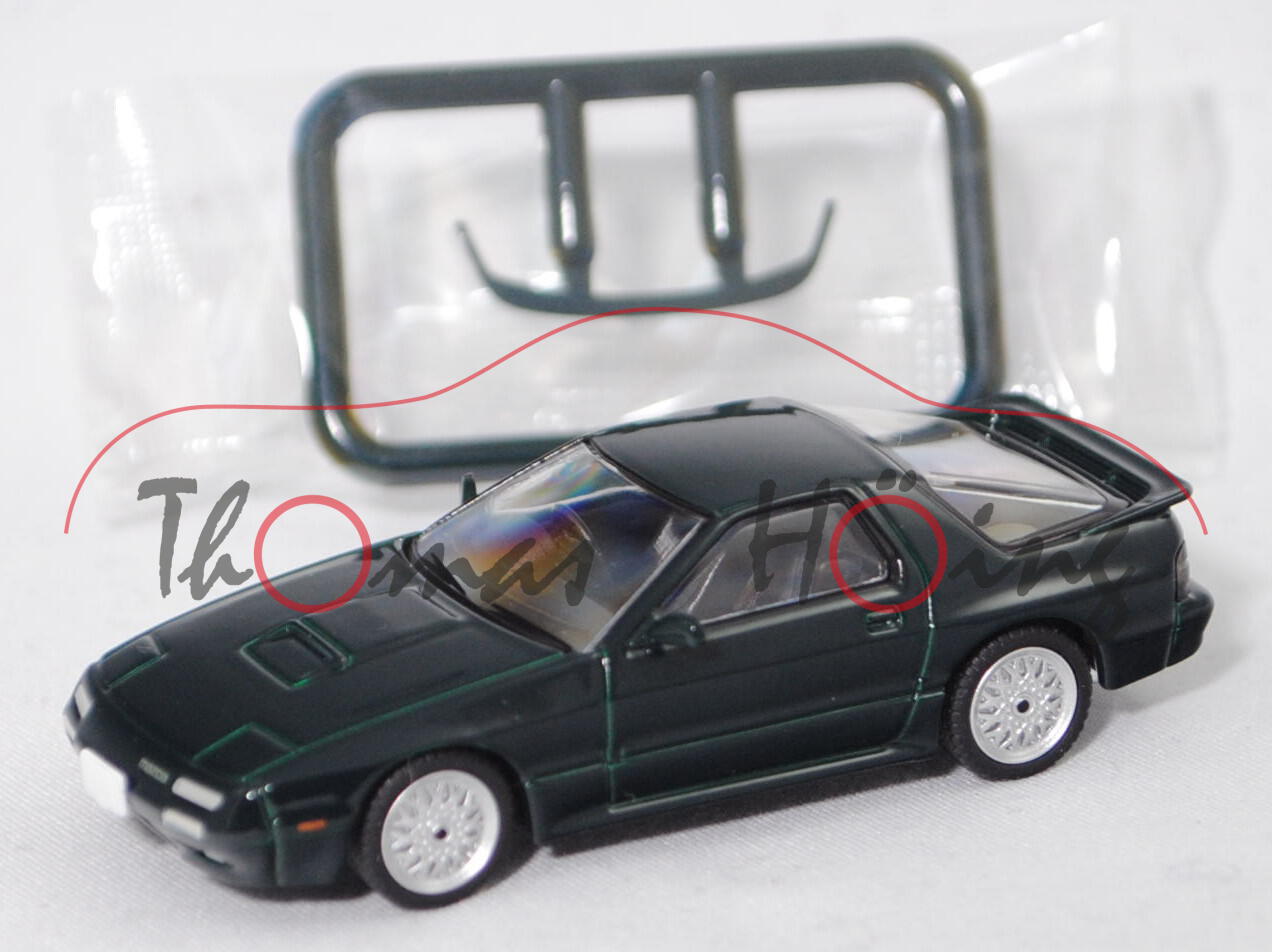 Mazda SAVANNA RX-7 INFINI IV (2. Gen., Facelift, Modell 1990-1991), schwarzgrün, TOMYTEC, 1:64, mb