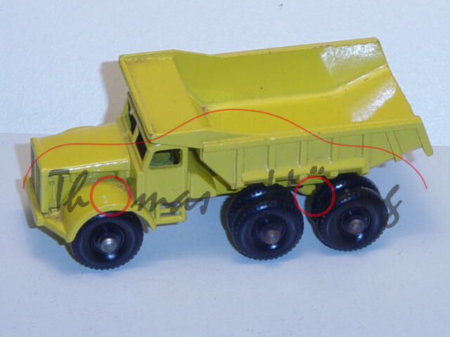 Euclid Quarry Truck, zinkgelb, Mulde kippbar, Matchbox Series