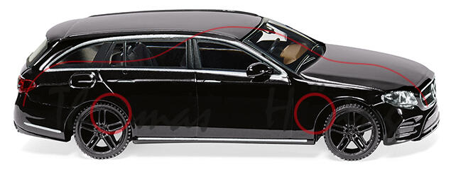 Mercedes-AMG E-Klasse T-Modell (Baureihe S 213, Modell 2016-), schwarz, Wiking, 1:87, mb