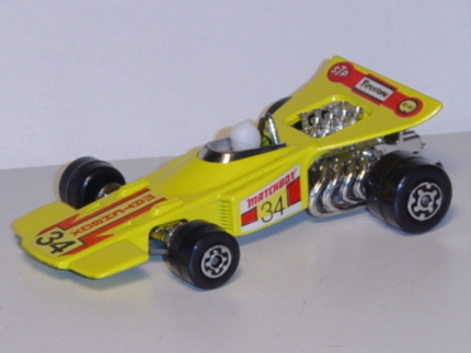 Thunderclap, zinkgelb, MATCHBOX 34 / STP Firestone 20-50, Matchbox Speed Kings, 1:43, mb