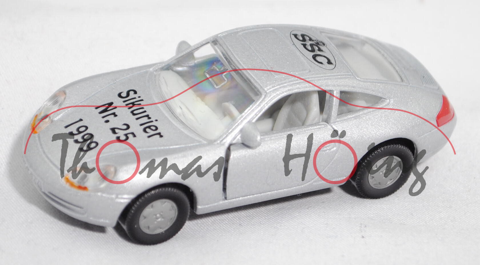 Porsche 911 Carrera (Typ 996, Mod. 1997-2001), silber, SSC-Logo + Sikurier / Nr. 25 / 1999, Limited