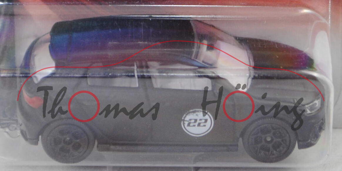 Audi A1 Sportback S line (2. Gen., Typ GB, Mod. 18-), mattschwarz, majorette, 1:56, mb Edition 2022