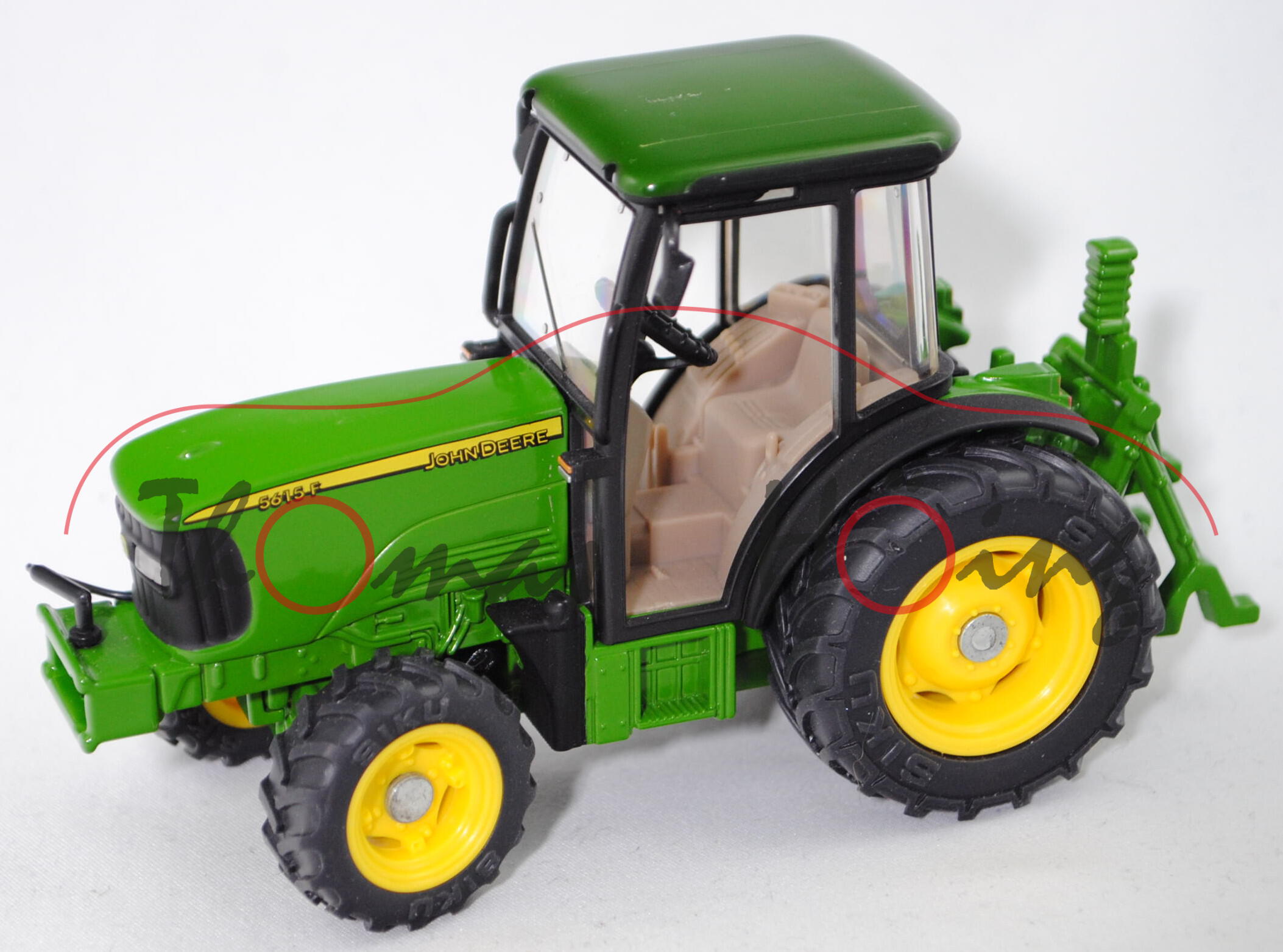 00000 John Deere 5615 F Traktor (F = fruit / Frucht, Modell 03-08), grün, SIKU FARMER 1:32, L17mK m-