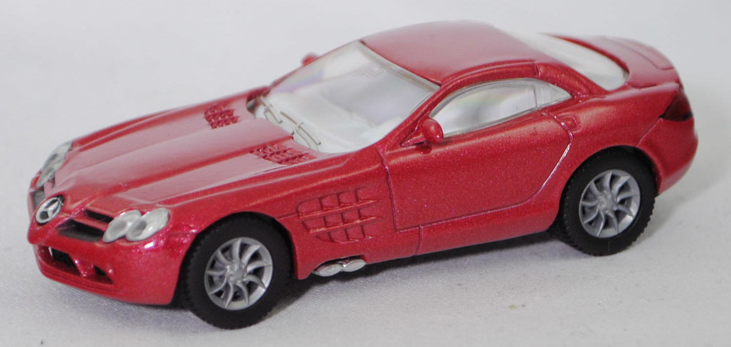 00005 Mercedes-Benz SLR McLaren (1. Generation, C 199, Modell 2004-2008), hell-braunrotmetallic, Bpr. 1004, B25a / B25b silbergrau, SIKU SUPER, 1:55, m