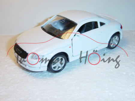 Audi TT Coupe, Mj. 2000, weiß, mit Heckspoiler, Welly, 1:36