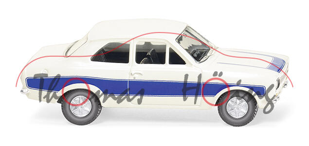 Ford Escort RS 2000 (1. Gen., Typ Escort '68, MK1, Modell 1973-1974), weiß, Wiking, 1:87, mb