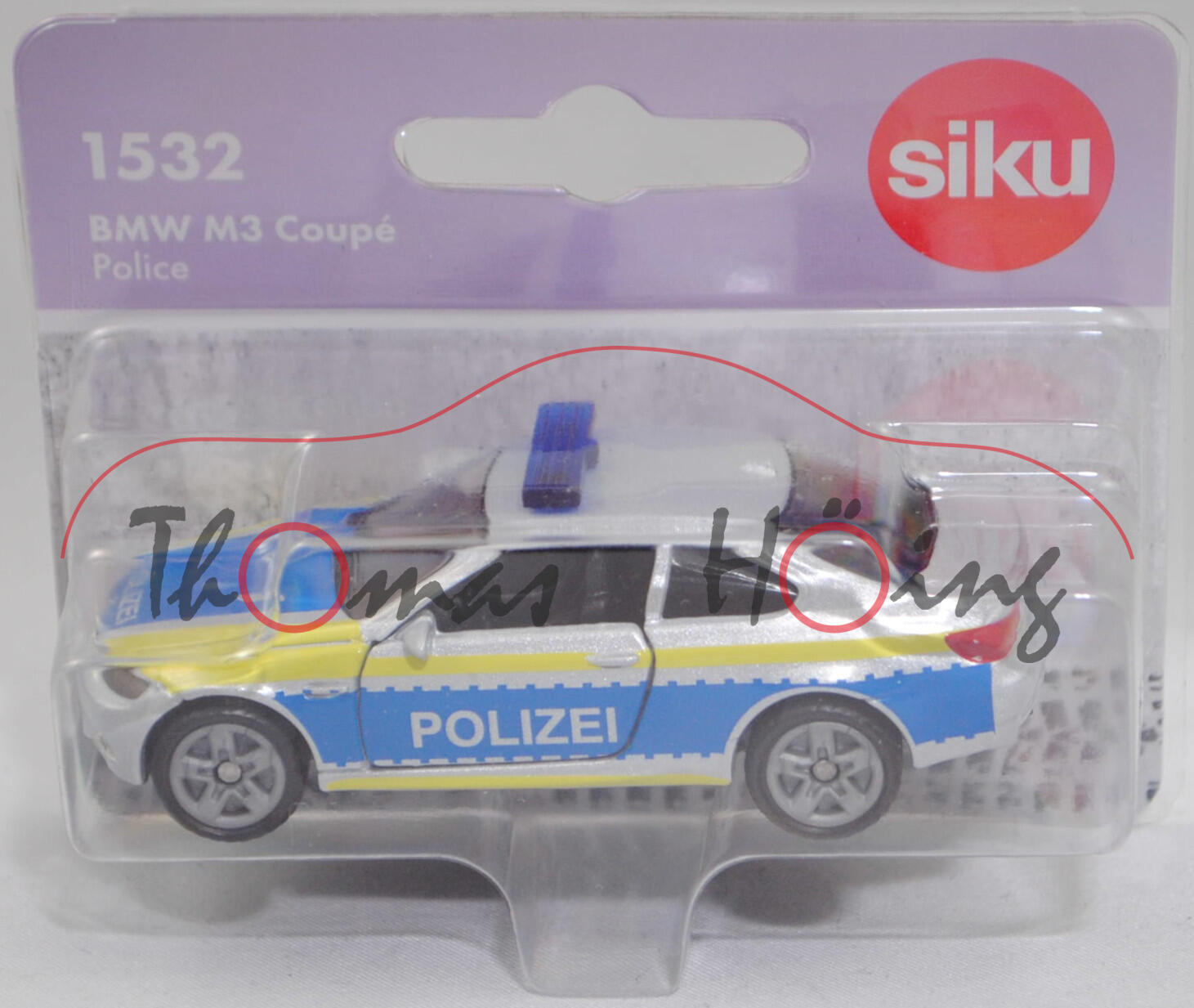 00000 BMW M3 Coupé (4. Generation M3, E92, Modell 2010-2013) Polizei, weißaluminiummetallic, POLIZEI, B47 geschlossen silbergrau, SIKU SUPER, 1:58, P29f