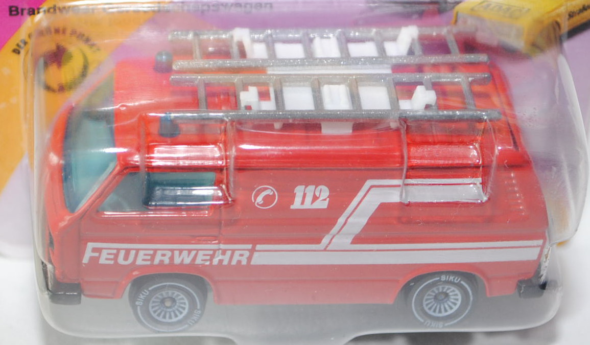 00004 VW Transporter 2,0 Liter (Typ T3) Feuerwehr-Gerätewagen, Modell 1979-1982, dunkel-verkehrsrot,