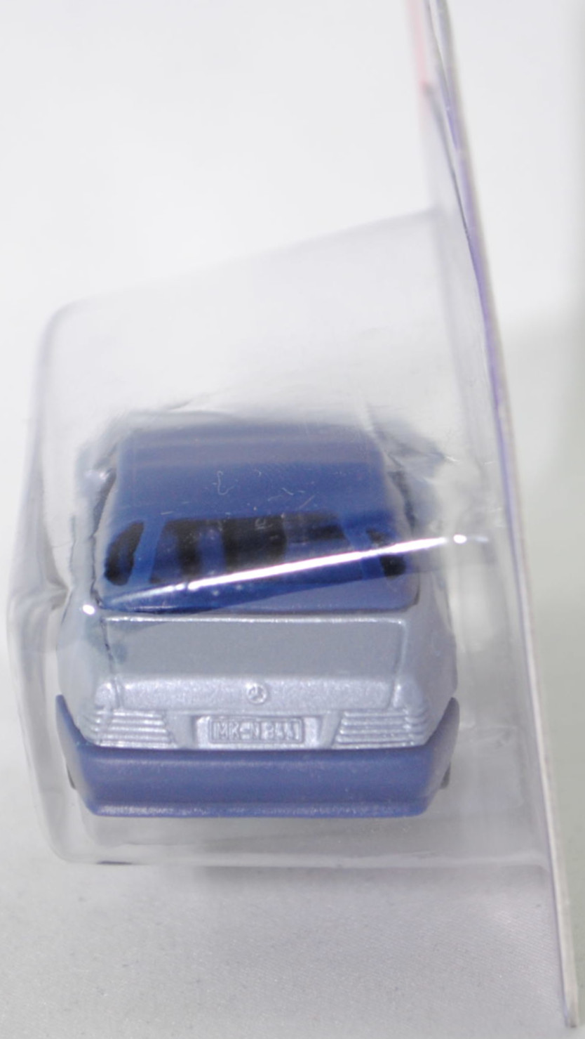00005 Mercedes-Benz 500 SL mit Verdeck (Hardtop) (R 129, Modell 1989-1992), silberblaumetallic/saphirblau, Scheibe seitlich lackiert, Heckklappe mit Stern, Hong, B7, SIKU, 1:55, P26