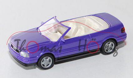 Audi Cabriolet (B4, Typ 8G), Modell 1991-2000, dunkel-blaulila, innen perlweiß, Felgen silbergrau, R