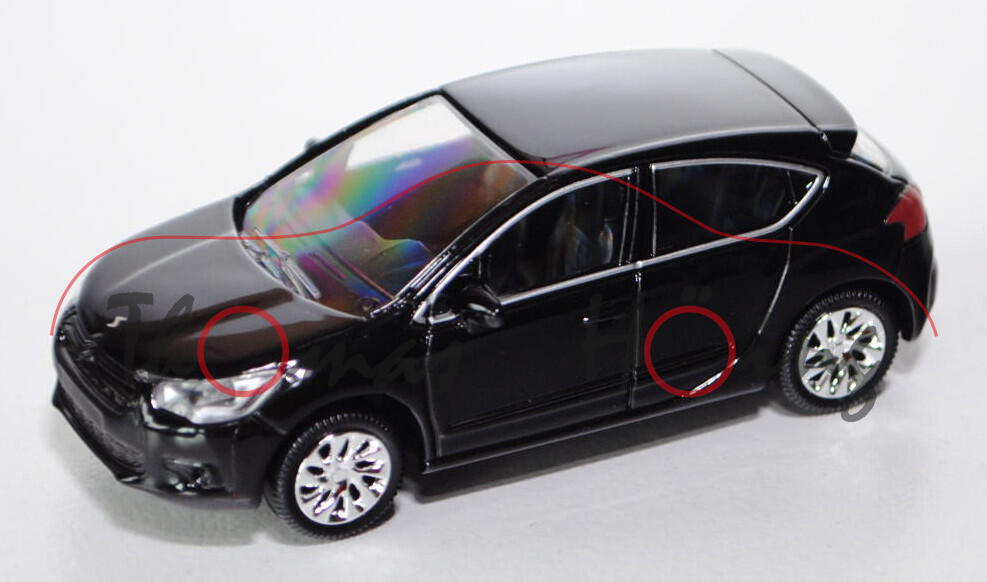 Citroen DS4, Modell 2011-, schwarz, 1:50, Norev SHOWROOM, mb