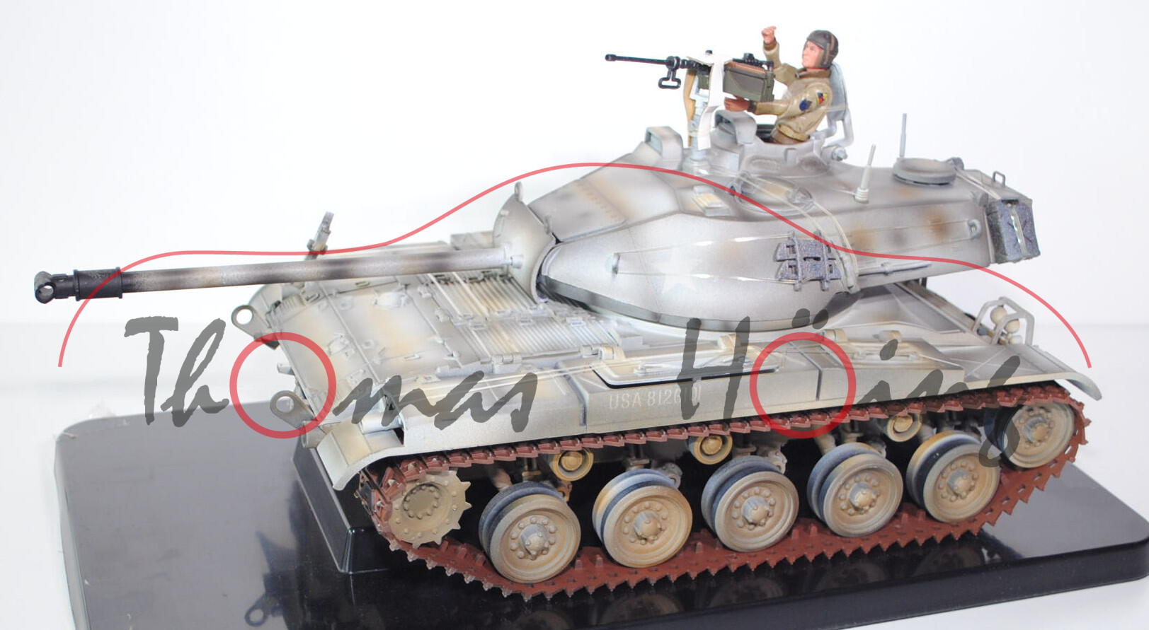 M41 Walker Bulldog Panzer (Tank) mit Soldat am MG Action Figur, kieselgrau Tarnfarbe, THE ULTIMATE S