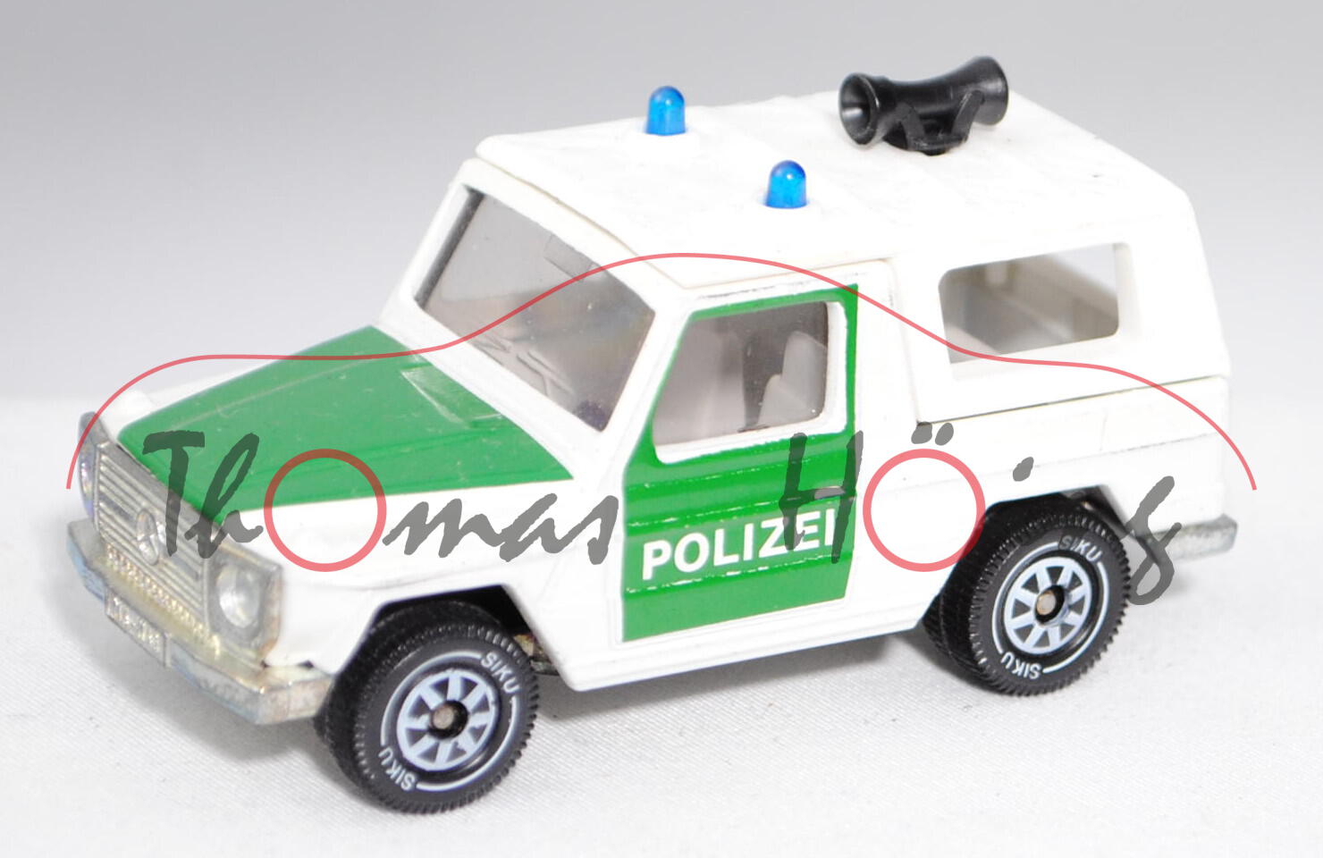 Mercedes-Benz 280 GE (Typ W 460, Modell 1980-1990) Polizei-Geländewagen, reinweiß/minzgrün innen lic