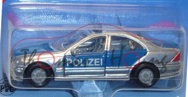 00002 Mercedes-Benz C 320 (Baureihe W 203, Mod. 00-04) Peterwagen, weißaluminiummetallic/hell-verkeh