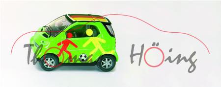 00000 Fussball-smart fortwo coupé passion-Deutschland (Mod. 03-07), gelbgrün, mit 2 Figuren, P30