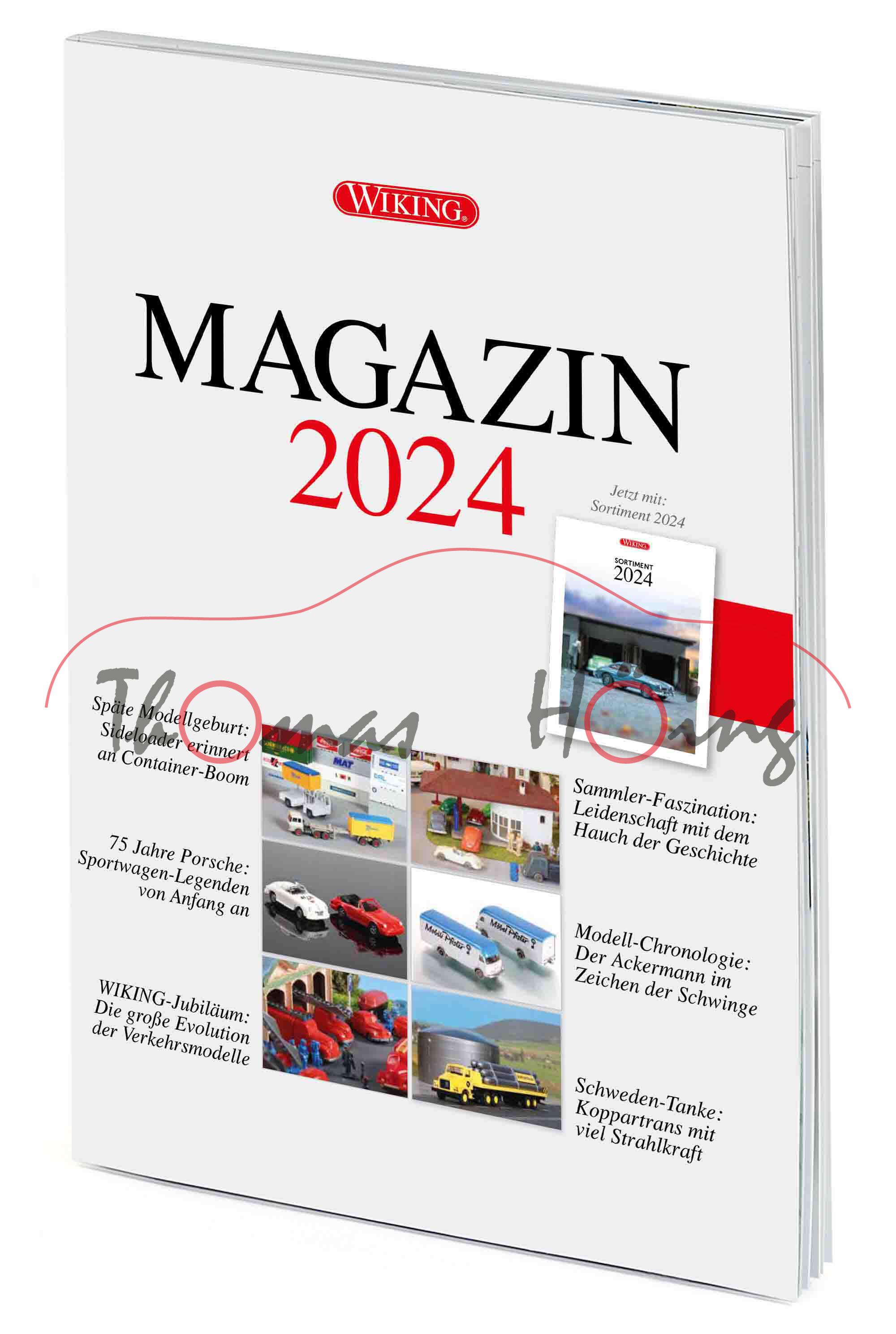 WIKING MAGAZIN 2024, Themen: Sideloader / 75 Jahre Porsche / Sortiment 2024, DIN-A4, 52 Seiten