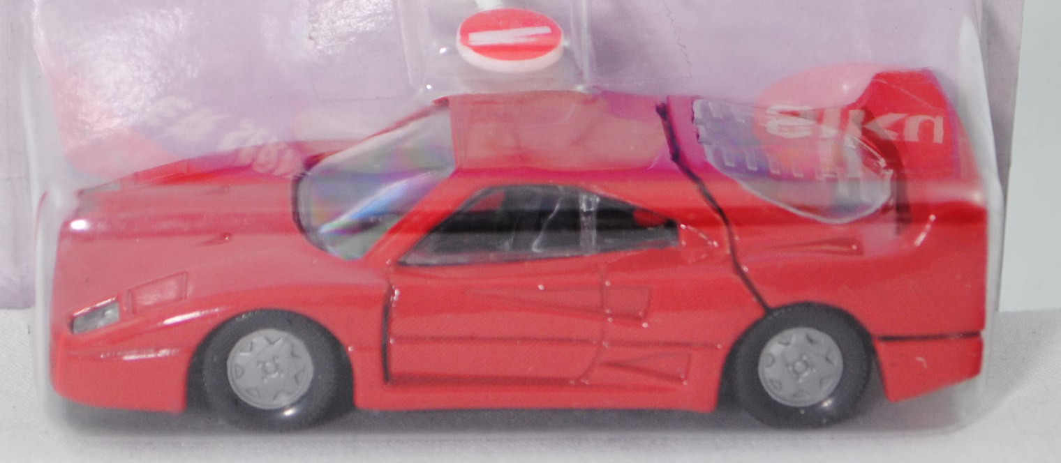 00002 Ferrari F40 (Modell 1987-1992), karminrot, innen schwarz, Lenkrad schwarz, Chassis schwarz, Ho