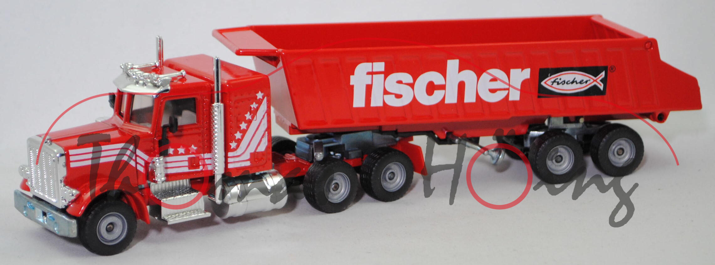 00401 Peterbilt 359-127 Conventional (Modell 1979-1984) Sattelkipper, verkehrsrot, fischer, SIKU, 1:55, L16 m-