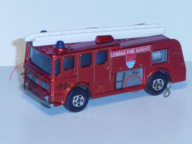 Merryweather Fire Engine, rotmetallic, LONDON FIRE SERVICE, Matchbox Series