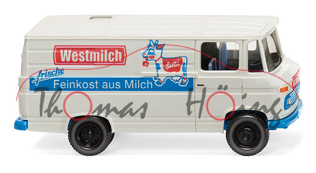 Mercedes-Benz L 406 D Kastenwagen (DüDo, Modell 1967-1974), perlweiß, Westmilch, Wiking, 1:87, mb