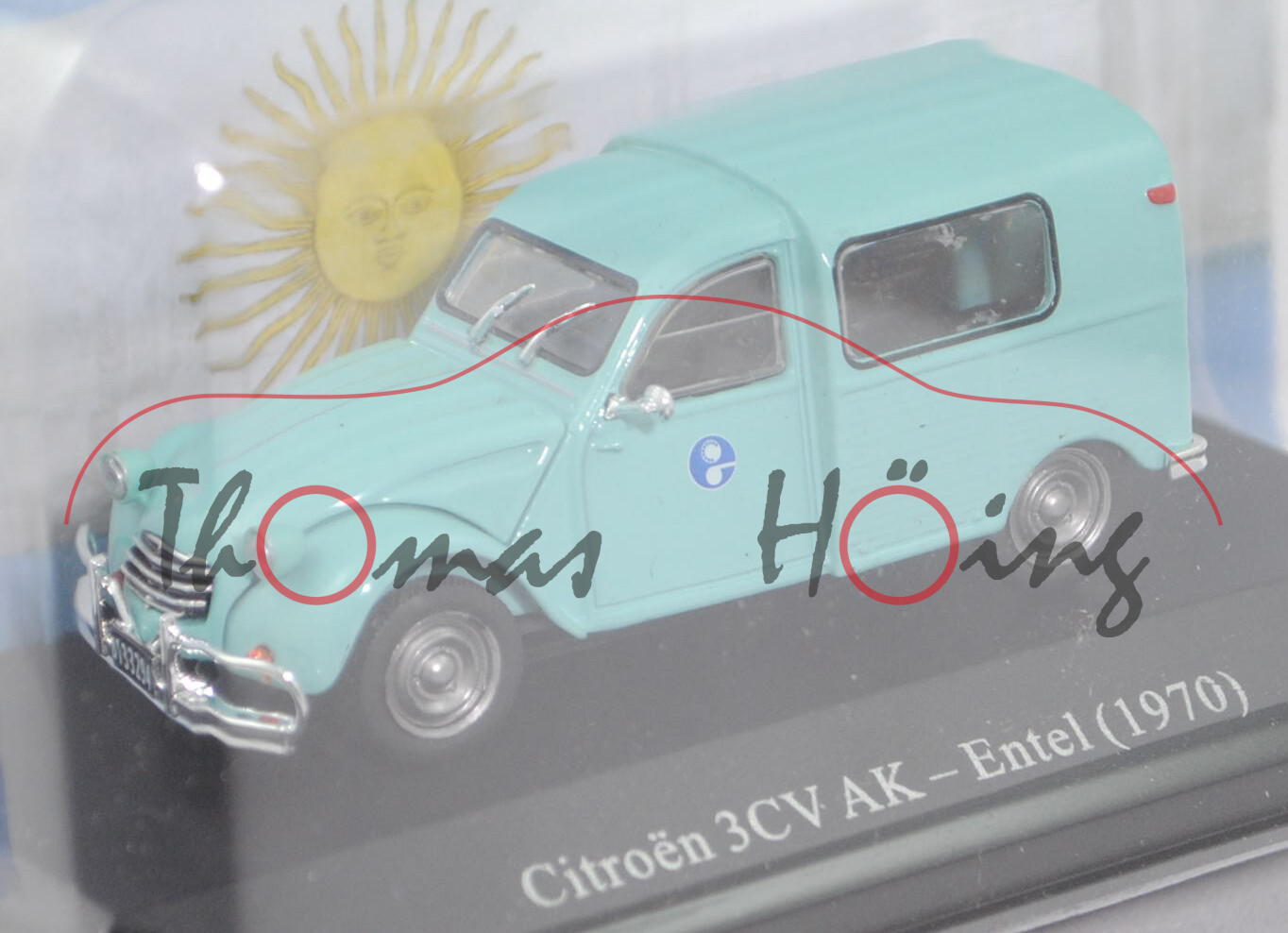 Citroen 3CV Furgón AK (Mod. 69-70), lichtgrün, Entel-Logo, Argentina Comercial Collection, 1:43, mb