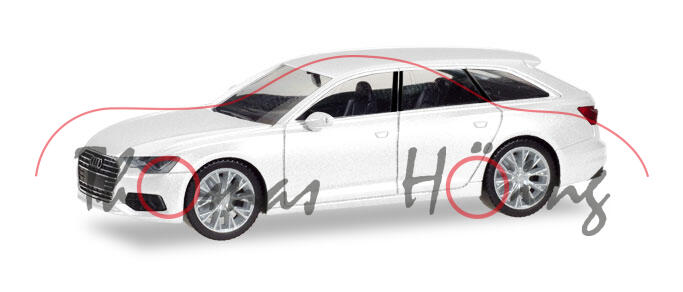 Audi A6 Avant (C8, Typ 4K, Modell 2018-), ibisweiß, Herpa, 1:87, mb (EAN 4013150420303)