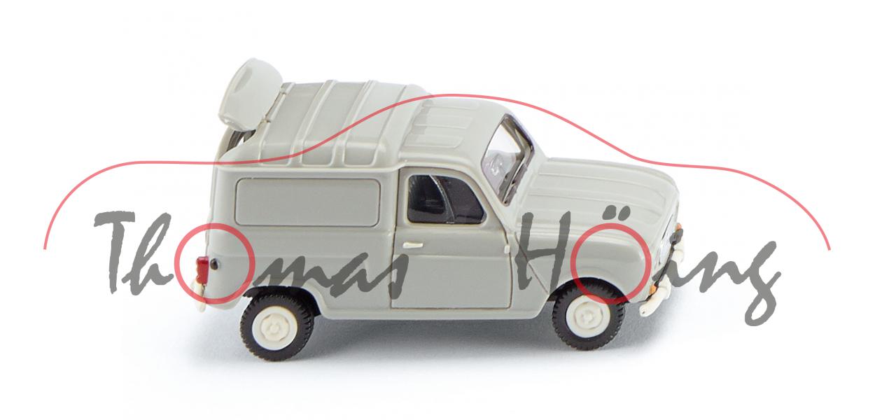 Renault 4 F4 Fourgonnette (Typ R4 Kastenwagen, Modell 1962-1967), grau, Wiking, 1:87, mb