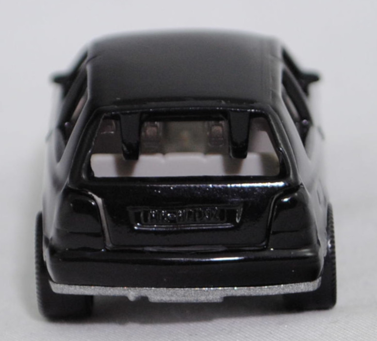 00004 VW Golf III 1.8 GL (Typ 1H, Vorfacelift, Modell 1991-1994), schwarz, innen grau, Lenkrad grau, Chassis silber, Hong, Bpr. 1010 / 0842, SIKU SUPER, 1:56, m (Lenkrad schief)