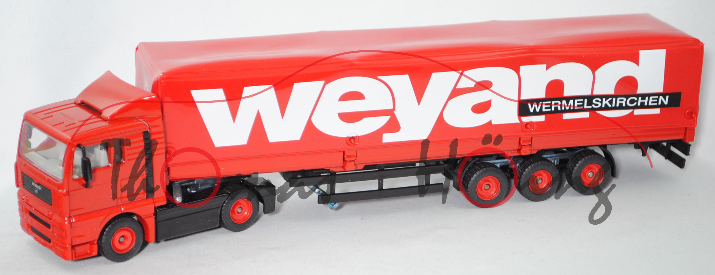 00007 MAN TGA 18.510 XL (Modell 2000-2007) Sattelzug mit Plane, verkehrsrot, weyand, L15