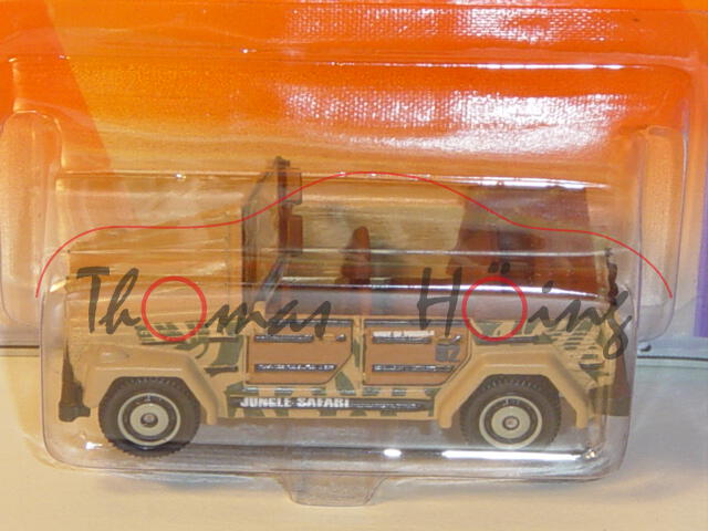 VW 181, Mj. 1974, beige, JUNGLE SAFARI, Matchbox, 1:59, Blister