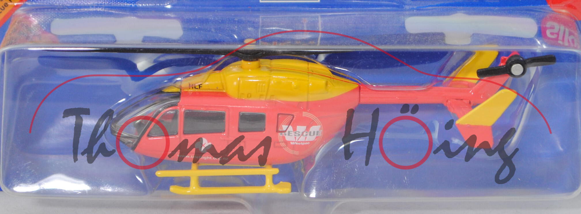 80400 NZ Life-Flight Westpac Rescue Helicopter, gelb/rot, HLF / RESCUE Westpac, 1:87, P29a