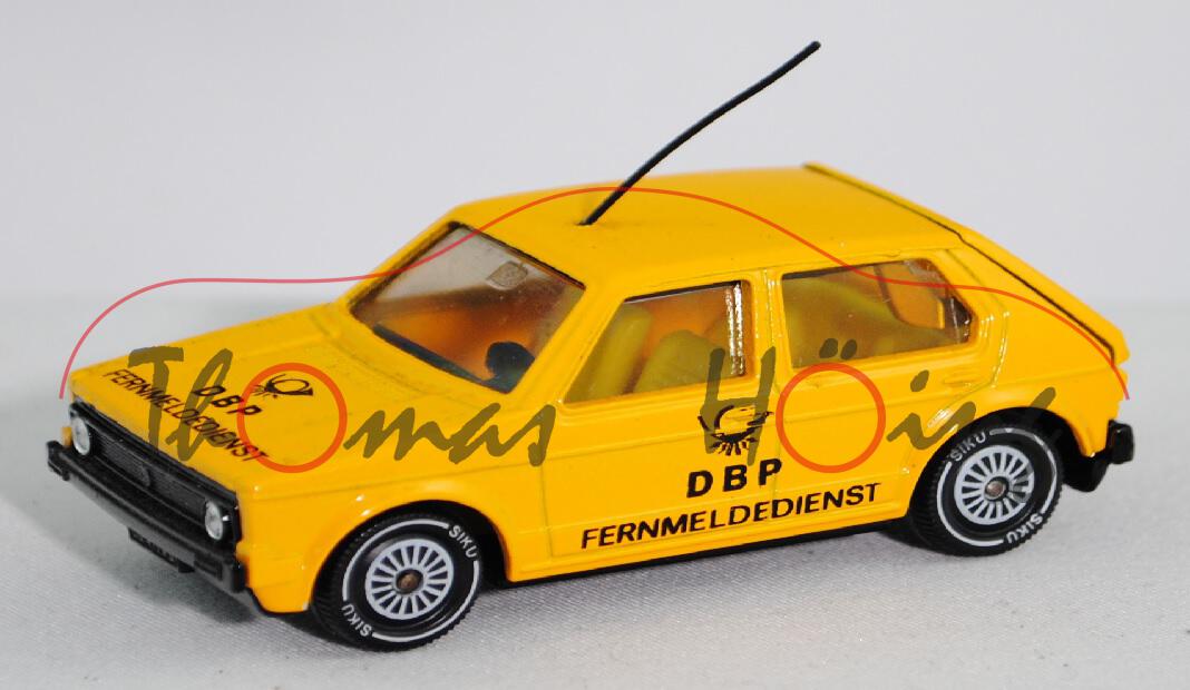 VW Golf I (Typ 17, Modell 1978-1980) DBP-Fernmeldedienst, kadmiumgelb, innen zinkgelb, Lenkrad schwa