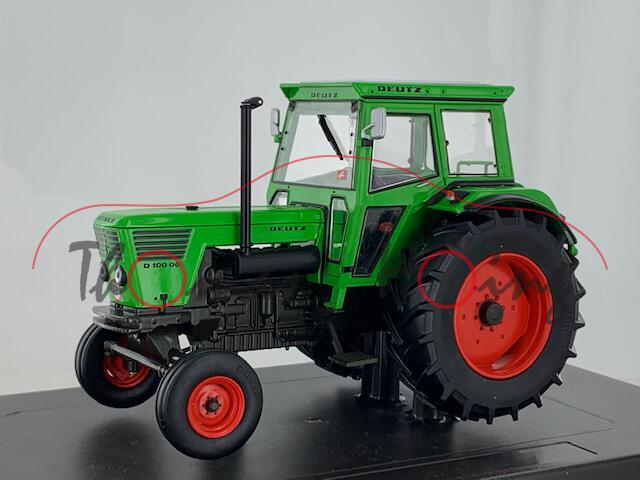 DEUTZ D 100 06 2WD (Facelift 1974, Ausführung 74-78) m. Kabine, grün, weise-toys, 1:32, mb (Limited)