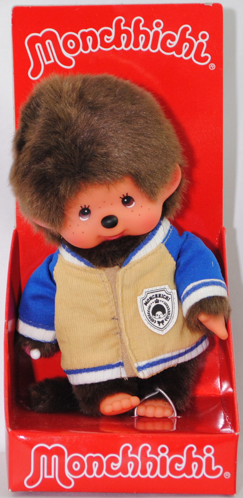 Monchhichi Corduroy Jacket Boy (Monchhichi Junge mit Cordjacke), 20 cm groß, Sekiguchi (Limited Edition) (EAN 4905610242283)
