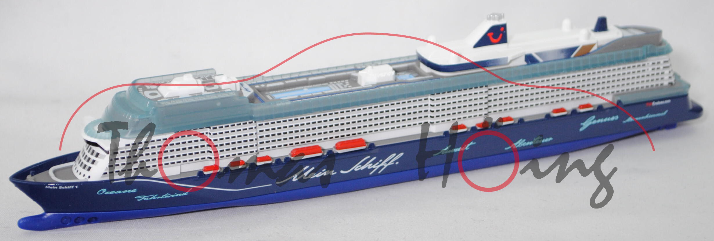 00000 Kreuzfahrtschiff Mein Schiff 1 (Modell 2018), weiß/blau, SIKU 1:1400, L17mpP