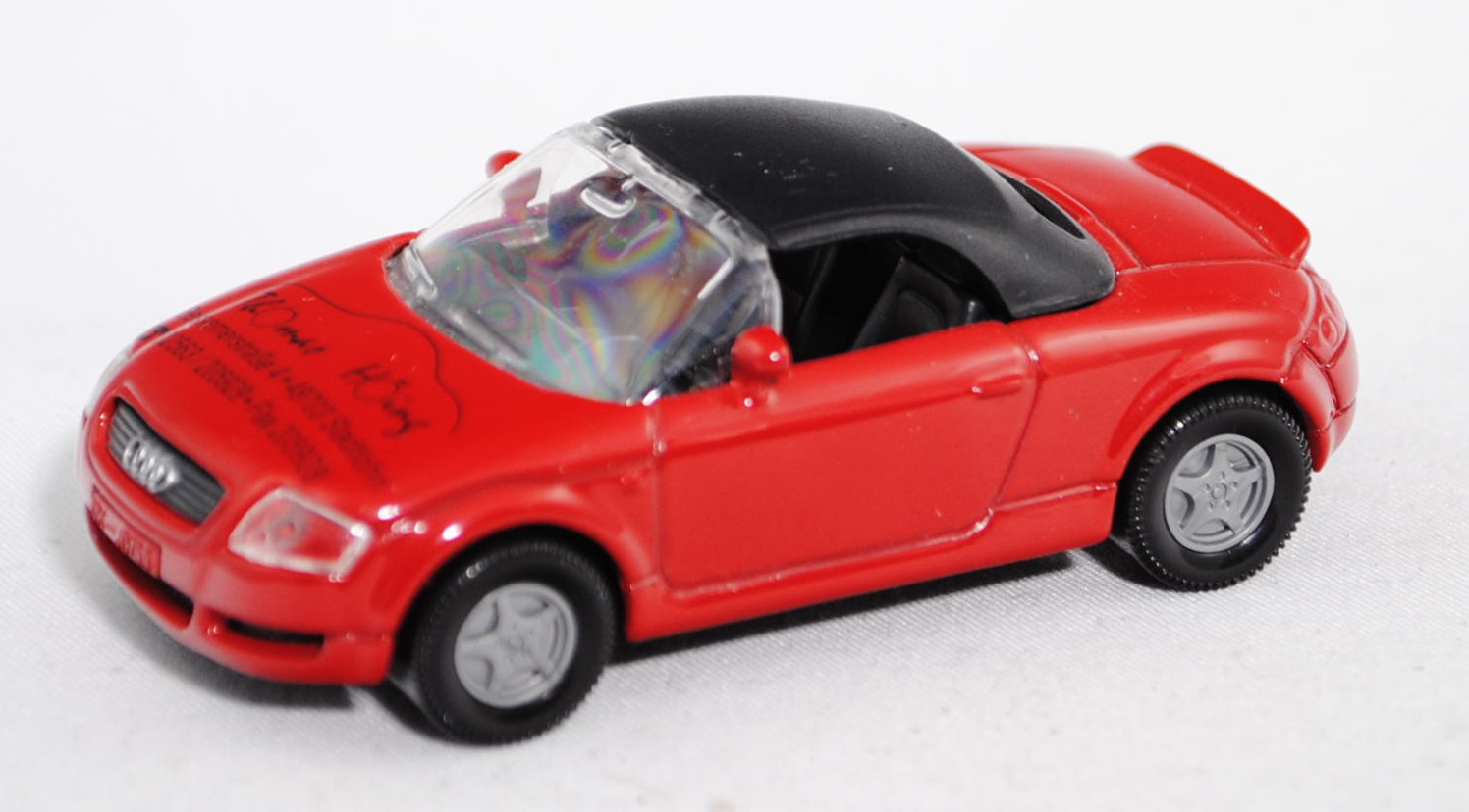 00401 Audi TT Roadster 1.8 T quattro (Typ 8N, Modell 1999-2006), signalrot, Höing, Werbebox