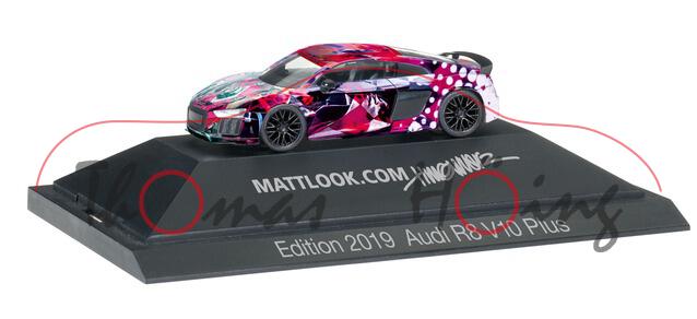 Audi R8 V10 plus (4S, 2. Gen., Coupé, Modell 2015-2019) Mattlook Edition 4, Herpa, 1:87, PC-Box