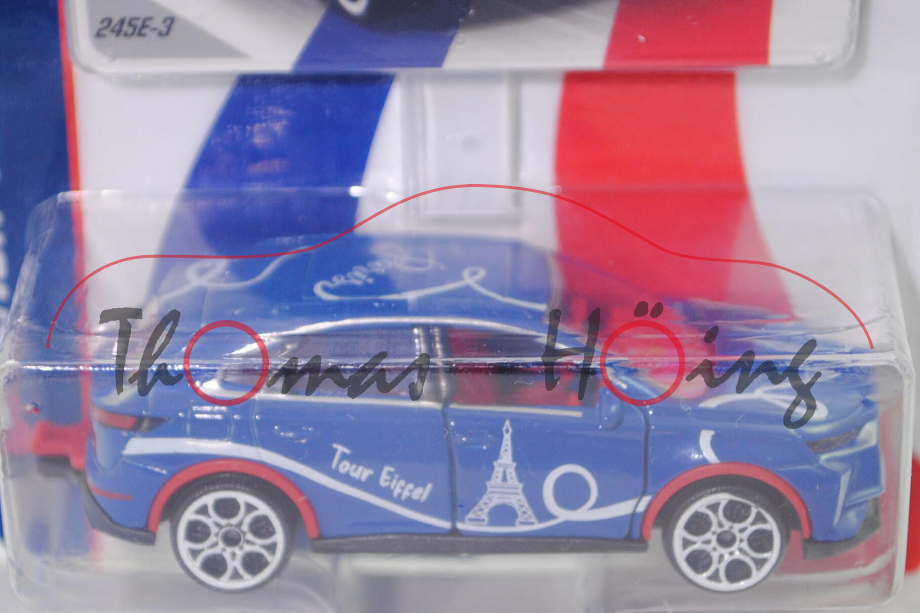 DS 7 E-TENSE 4x4 360 OPERA (1. Gen., Modell 2022-), blau, Tour Eiffel, Nr. 245E-3, majorette, 1:59, Blister