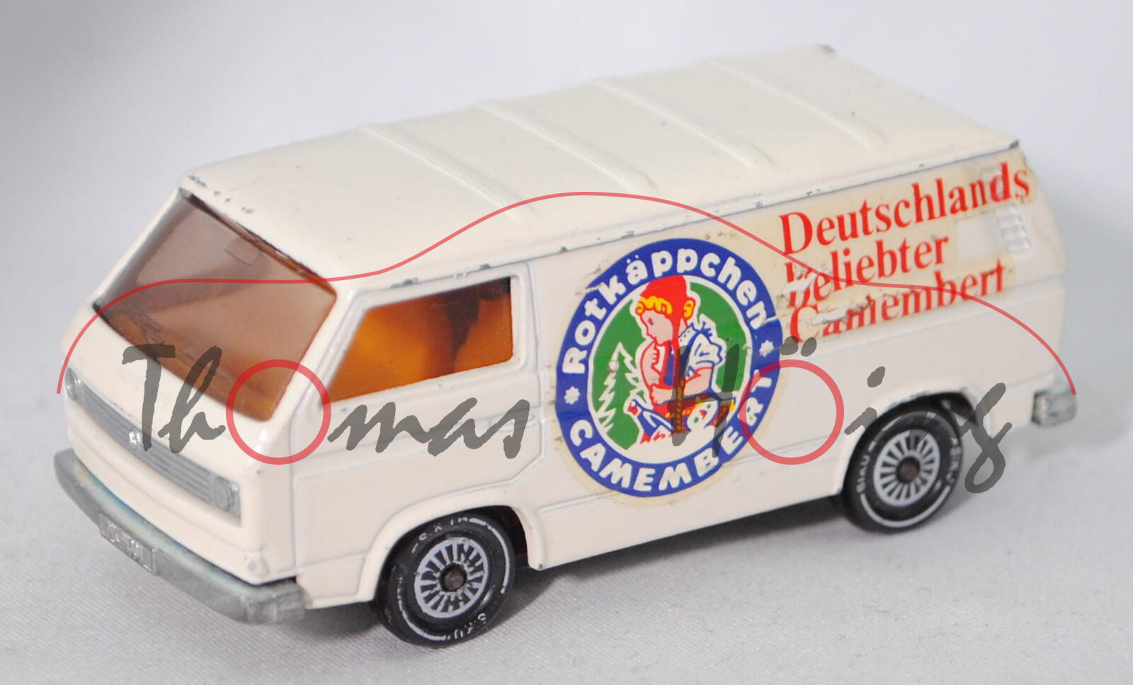 VW Transporter 2,0 Liter (Typ T3, Modell 1979-1982), cremeweiß, Rotkäppchen / CAMEMBERT, R11, m-